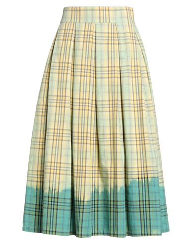Department Five Department 5 Woman Midi Skirt Light Green Size 27 Cotton, Polyester In Green