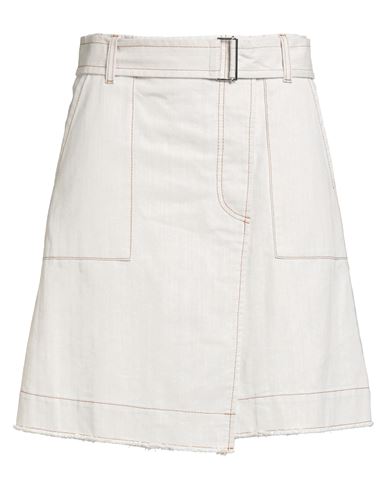 Department Five Department 5 Woman Denim Skirt Light Grey Size 6 Cotton, Polyester In Gray