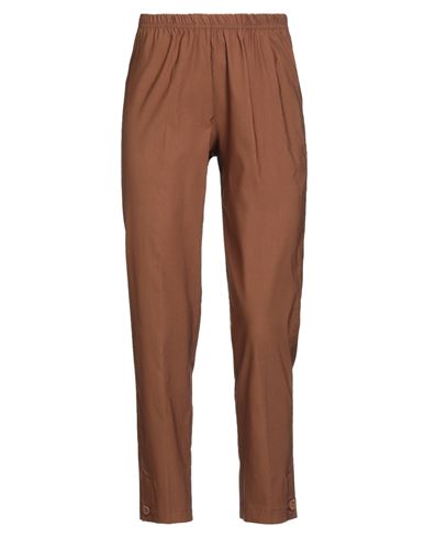 Corinna Caon Woman Pants Brown Size Xl Viscose, Nylon, Elastane In Brown