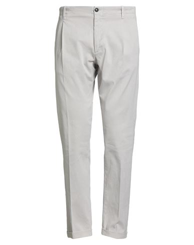 Bruno Manetti Man Pants Off White Size 38 Cotton, Elastane In Gray
