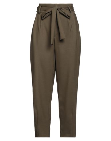 Psophĺa Woman Pants Military Green Size 6 Wool, Polyester, Viscose, Elastane In Green