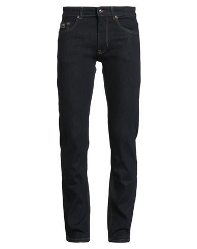 Versace Jeans Couture Logo-patch Straight-leg Jeans In Blue