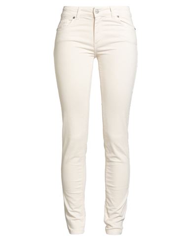 Susy-mix Woman Pants Ivory Size 4 Cotton, Elastane In White