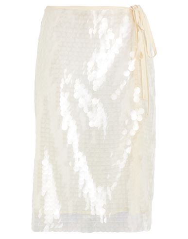 Erika Cavallini Woman Midi Skirt Cream Size L Polyamide In White