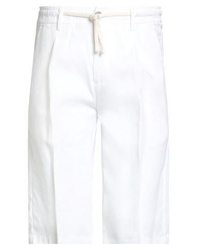 Bernese Milano Man Shorts & Bermuda Shorts Ivory Size 36 Linen In White