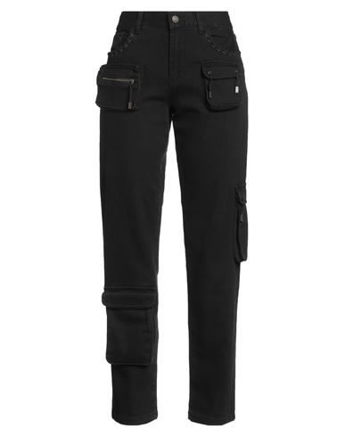 Par.co Denim Par. Co Denim Woman Pants Black Size 27 Cotton, Recycled Cotton, Recycled Polyester, Elastane In Black