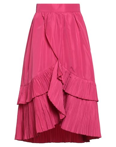 Suoli Woman Midi Skirt Fuchsia Size 4 Polyester In Pink