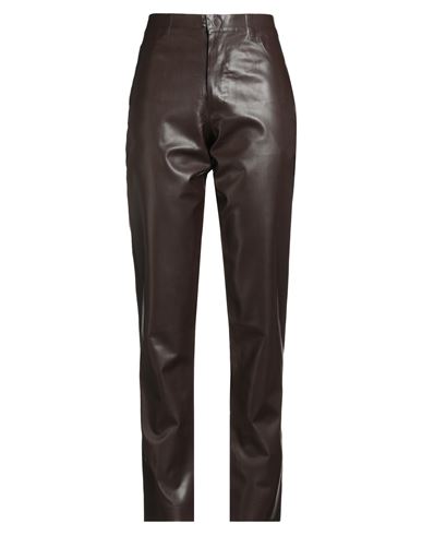 Marni Woman Pants Camel Size 6 Virgin Wool, Polyester, Polyurethane In Sand