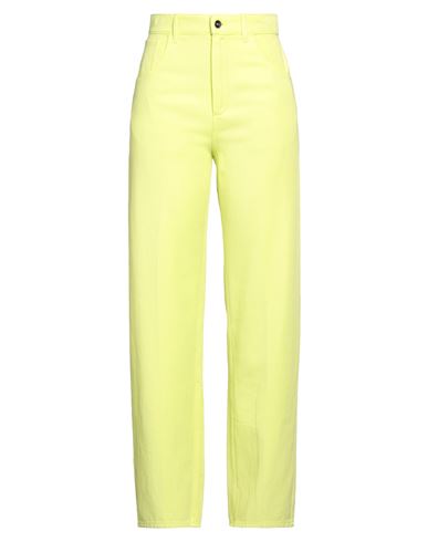 Liu •jo Woman Jeans Lime Green Size 28 Cotton In Yellow