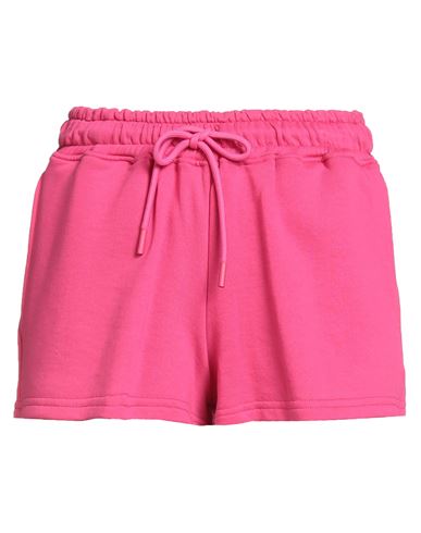 Superculture Clothing Woman Shorts & Bermuda Shorts Fuchsia Size M Cotton In Pink