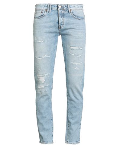 Cycle Man Jeans Blue Size 35 Cotton, Red Cotton, Elastane In Blue