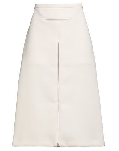 Courrèges Woman Midi Skirt Cream Size 6 Polyester In White