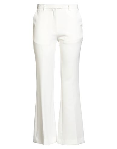 Markup Woman Pants White Size 8 Polyester, Elastane In White
