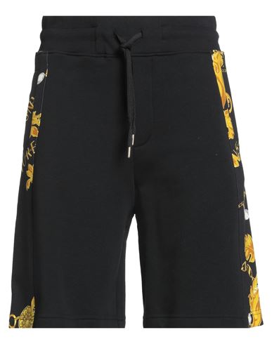 Versace Jeans Couture Man Shorts & Bermuda Shorts Black Size M Cotton, Elastane In Black