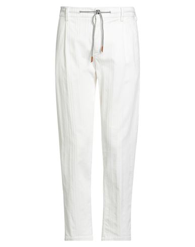 Jeordie's Man Pants White Size 30 Cotton, Elastane In White