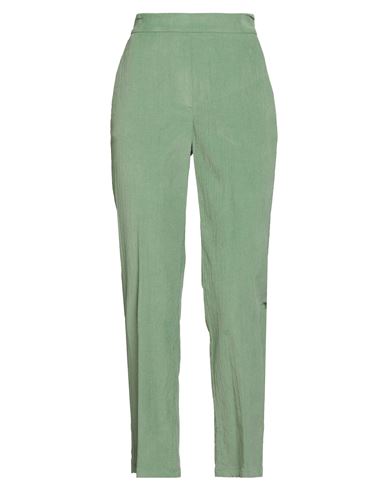 Momoní Woman Pants Light Green Size 2 Cotton, Modal, Elastane In Green