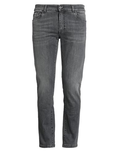 Teleria Zed Man Jeans Grey Size 35 Cotton, Elastane In Gray