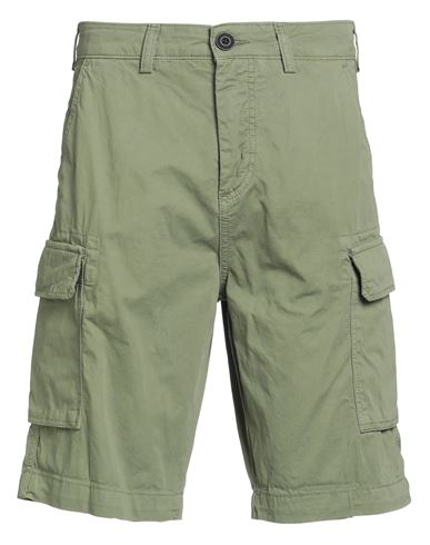 Clark Man Shorts & Bermuda Shorts Military Green Size 28 Cotton In Green