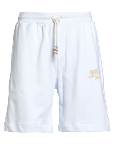 Gaelle Paris Gaëlle Paris Man Shorts & Bermuda Shorts White Size L Cotton, Elastane In Gray