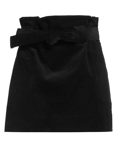 Maison Kitsuné Woman Mini Skirt Black Size 8 Cotton