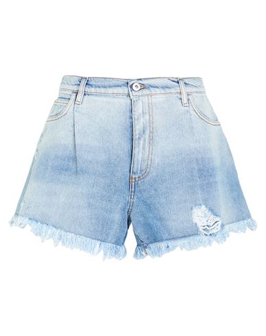 Actitude By Twinset Woman Denim Shorts Blue Size 31 Cotton