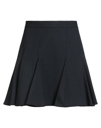Diesel Black Gold Woman Mini Skirt Midnight Blue Size 8 Cotton, Polyester, Virgin Wool, Elastane