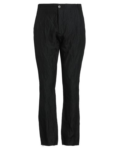 Masnada Man Pants Black Size 38 Cotton, Linen, Metal In Black