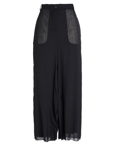 Masnada Woman Pants Black Size 8 Wool, Polyamide In Black