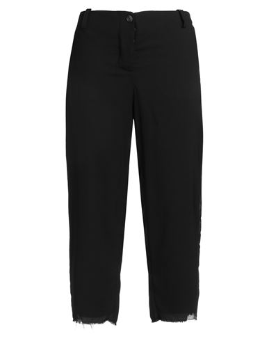 Masnada Woman Pants Black Size 8 Wool, Polyamide In Black