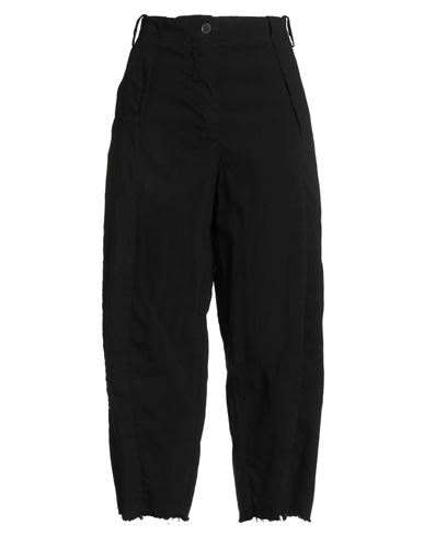 Masnada Woman Pants Black Size 4 Linen, Viscose, Elastane In Black