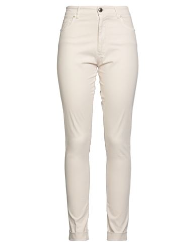 Berwich Woman Pants Ivory Size 28 Cotton, Elastane In White