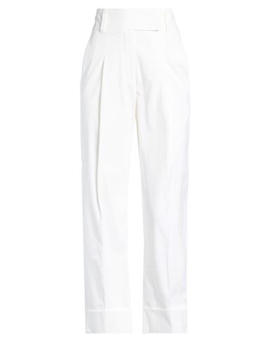 Eleventy Woman Pants White Size 0 Cotton, Lyocell, Elastane In White
