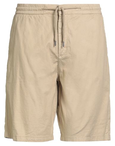 Guess Man Shorts & Bermuda Shorts Beige Size 34 Cotton, Linen, Elastane In Neutral
