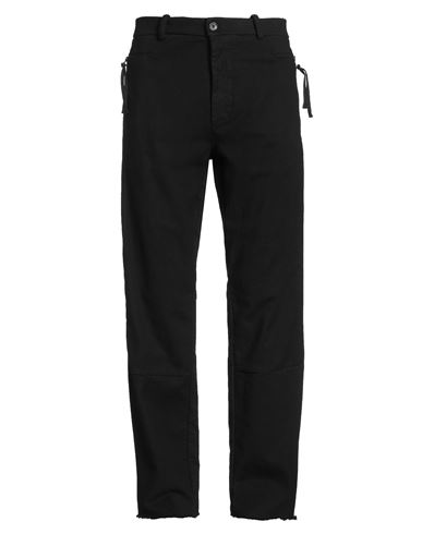 Masnada Man Pants Black Size 34 Cotton, Elastane In Multi