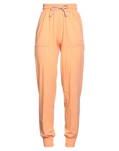 Nenette Woman Pants Mandarin Size S Cotton, Elastane In Orange