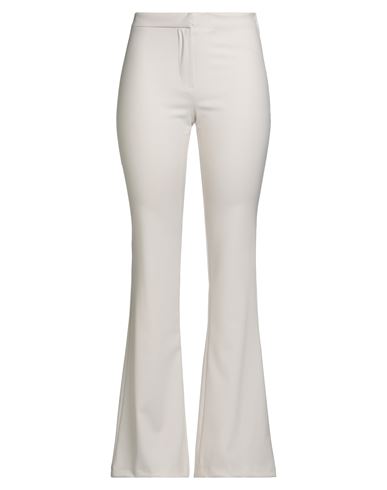 Andreädamo Andreādamo Woman Pants Off White Size M Polyester, Viscose, Elastane In Animal Print