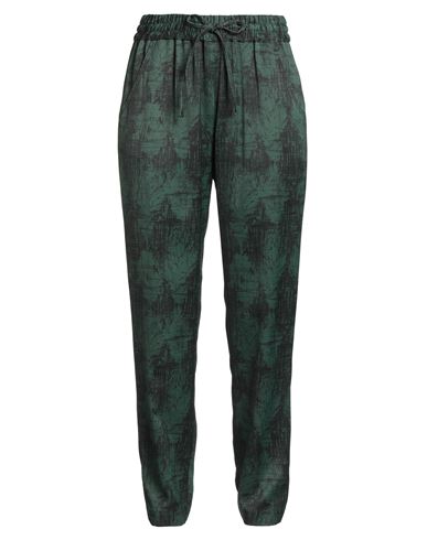 Aspesi Woman Pants Green Size 4 Viscose, Virgin Wool In Multi