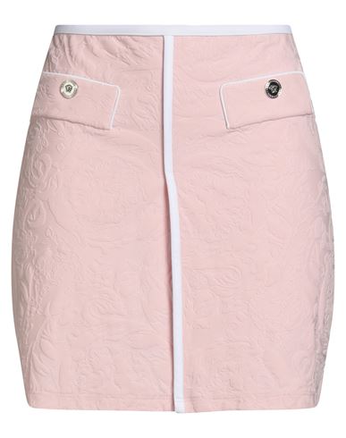 Versace Patterned-jacquard Mini Skirt In Purple