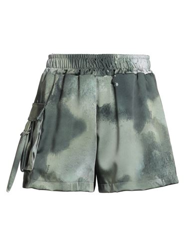 Disclaimer Woman Shorts & Bermuda Shorts Military Green Size L Polyester, Elastane In Green