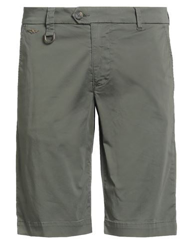 Aeronautica Militare Man Shorts & Bermuda Shorts Military Green Size 30 Cotton, Elastane In Green