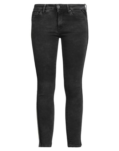 Replay Woman Jeans Black Size 28w-28l Cotton, Modal, Polyester, Elastane In Black