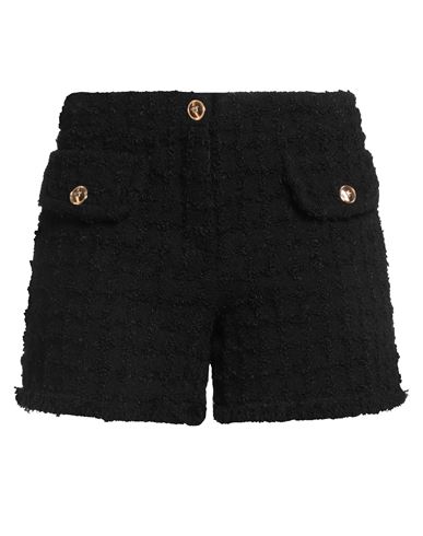 Versace Woman Shorts & Bermuda Shorts Black Size 6 Virgin Wool, Mohair Wool, Polyamide In Black