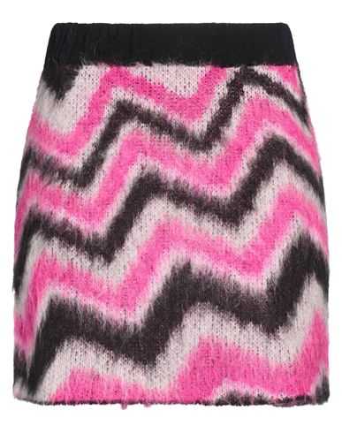Suoli Woman Mini Skirt Fuchsia Size 10 Acrylic, Polyamide, Mohair Wool In Pink
