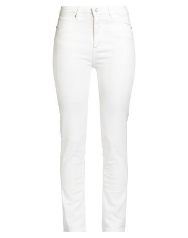Kiton Woman Jeans White Size 8 Cotton, Elastane In White