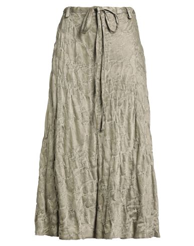 Masnada Woman Midi Skirt Sage Green Size 4 Acetate, Wool In Green