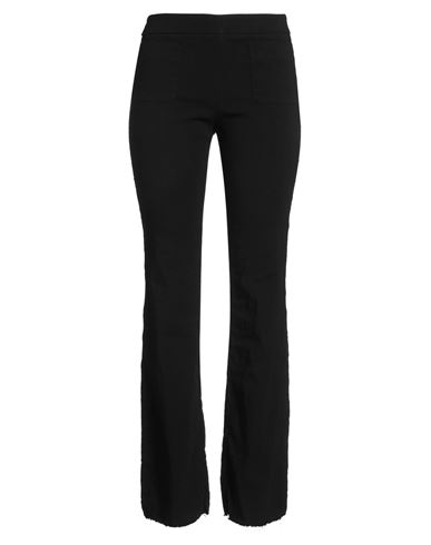 Masnada Woman Pants Black Size 4 Linen, Viscose, Elastane In Black