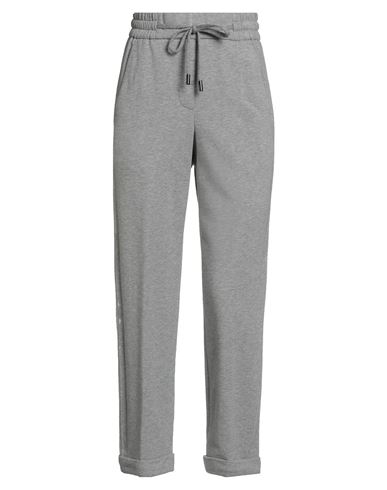Peserico Woman Pants Light Grey Size 8 Cotton, Elastane In Gray