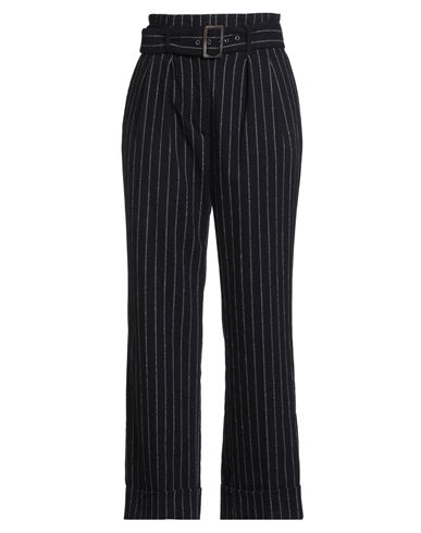 Peserico Woman Pants Midnight Blue Size 8 Wool, Polyester, Viscose, Polyamide, Elastane In Black