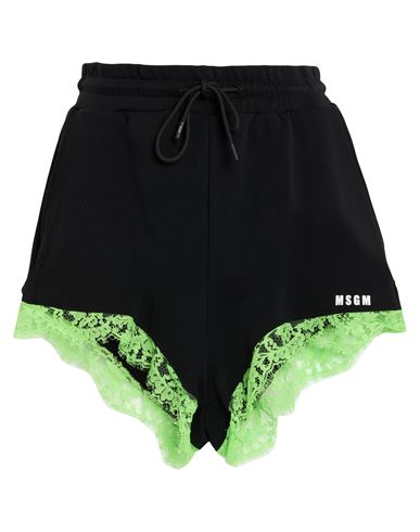 Msgm Woman Shorts & Bermuda Shorts Black Size S Cotton In Black