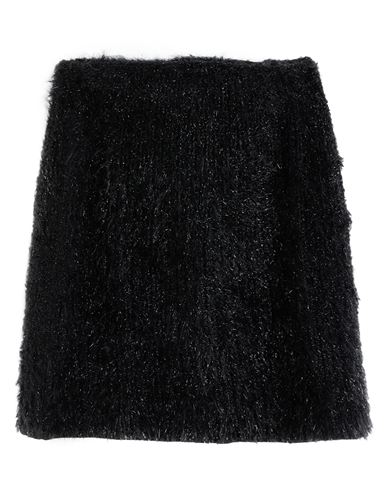 8pm Woman Mini Skirt Black Size S Polyamide, Acrylic, Viscose, Wool In Black
